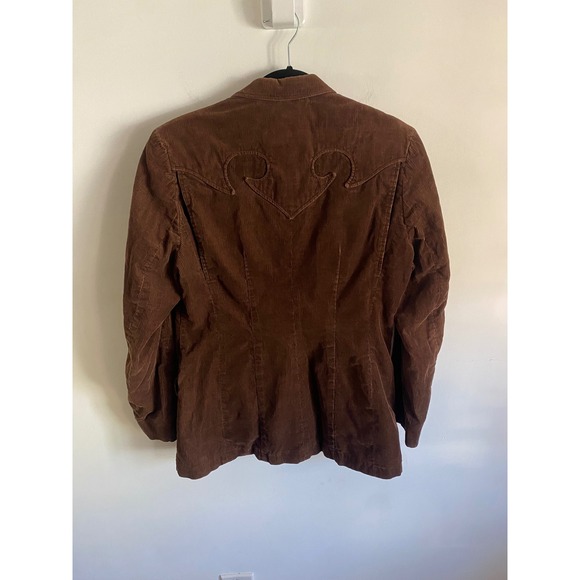 Vintage 1970s Lasso Tailored Western Wear Brown Corduroy Jacket - Picture 5 of 8